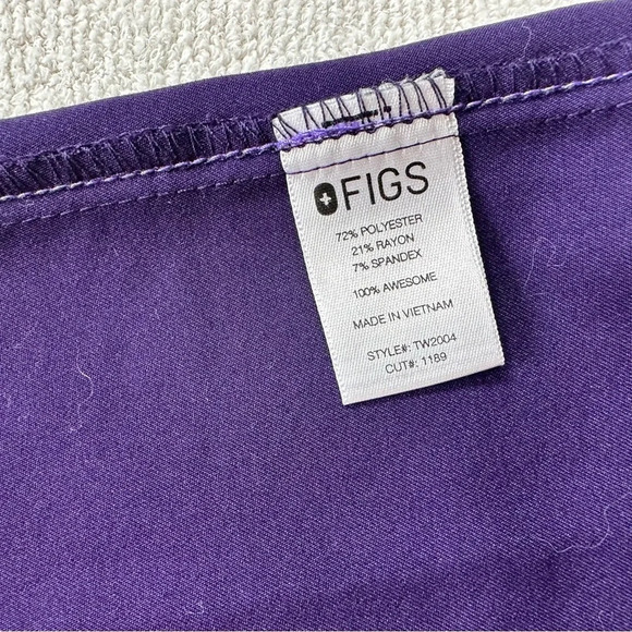 Figs Purple Limited Edition Rama Crewneck Short Sleeve Scrub Top XXS - Picture 4 of 4